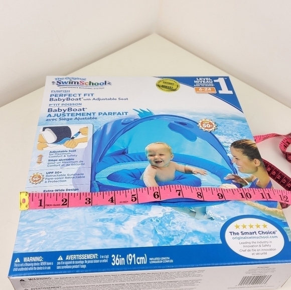 Kids SwimSchool Fun Fish BabyBoat in Blue by Aqua Leisure 6-24 months New - Picture 9 of 12